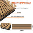 AICA SANITAIRE - Lot de 3 Panneaux Muraux Décoratifs Acoustiques Bois MDF 240x60cm Chêne foncé  AntiBruit, Facile à Poser - vignette