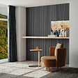 AICA SANITAIRE - Lot de 2 Panneaux Muraux Décoratifs Acoustiques Bois MDF 120x60cm Chêne noir  AntiBruit, Facile à Poser - vignette