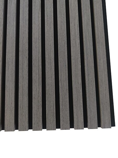 AICA SANITAIRE - Lot de 2 Panneaux Muraux Décoratifs Acoustiques Bois MDF 120x60cm Chêne noir  AntiBruit, Facile à Poser - large