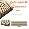AICA SANITAIRE - Lot de 3 Panneaux Muraux Décoratifs Acoustiques Bois MDF 240x60cm Chêne blanc  AntiBruit, Facile à Poser - vignette