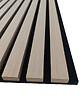 AICA SANITAIRE - Lot de 3 Panneaux Muraux Décoratifs Acoustiques Bois MDF 260x30cm Chêne noi  AntiBruit, Facile à Poser - vignette