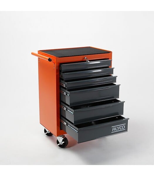 ALYCO - Grand Chariot Alyco Orange 6 Tiroirs 680X460X1020 Mm Alyco 170860 - large