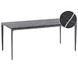BELIANI - Table de salle à manger de jardin SOVARETO 180 cm 90 cm Effet marbre Marbre noir - vignette
