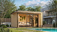 WEKA - Abri bois Amberley 9, naturel, 44 mm, Surface hors-tout 20,48m² - vignette