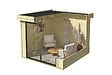 LASITAMAJA - Abri bois SCALA 1 Naturel, 28 mm, surface hors-tout 8,99 m2 - vignette