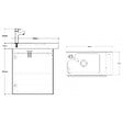 GODART - Pack lave-mains Meuble Vert avec poignée noire et porte serviette - robinet eau froide à gauche - L.48 X H. 52.5 cm - Houston - vignette