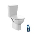 JACOB DELAFON - WC à poser sans bride sortie horizontale Gaspard avec abattant frein de chute et déclipsable + gel WC - vignette