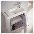 PLANETE BAIN - Lave mains blanc pour wc avec robinet eau froide à droite - vignette