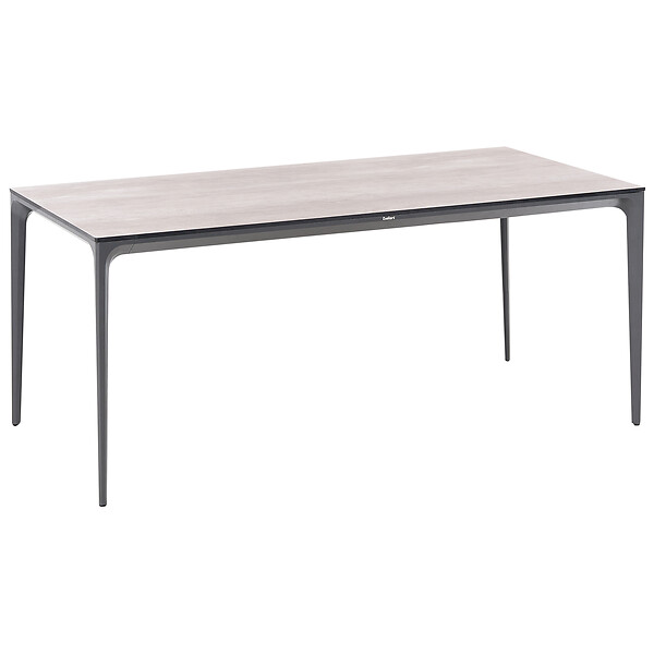 BELIANI - Table de salle à manger de jardin SOVARETO 180 cm 90 cm Imitation bois Gris clair - large