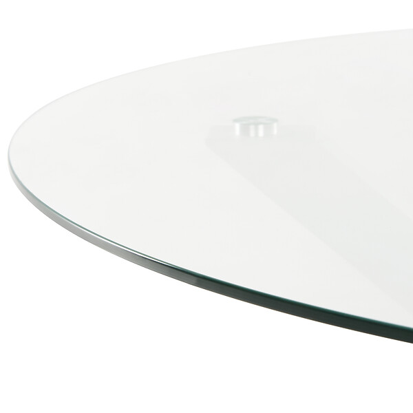 BELIANI - Table de salle à manger de jardin MALETTO 120 cm 120 cm Verre Blanc - large