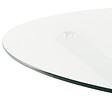 BELIANI - Table de salle à manger de jardin MALETTO 120 cm 120 cm Verre Blanc - vignette