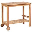 BELIANI - Chariot à boissons de jardin SASSARI II Bois d\'acacia certifié Marron clair - vignette