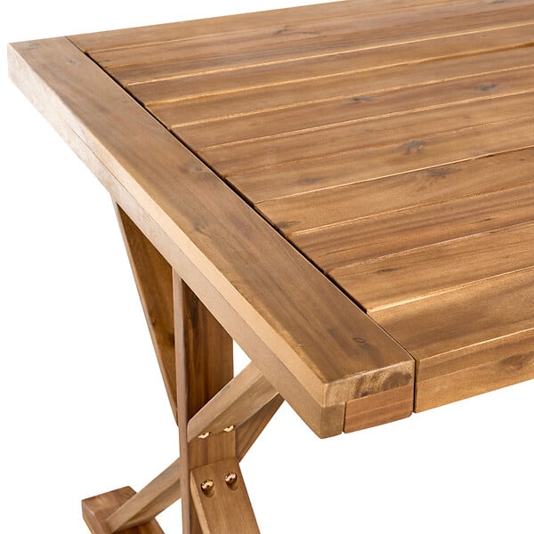 BELIANI - Table de salle à manger de jardin CALABRITTO 90 cm 180 cm Acacia Marron - large