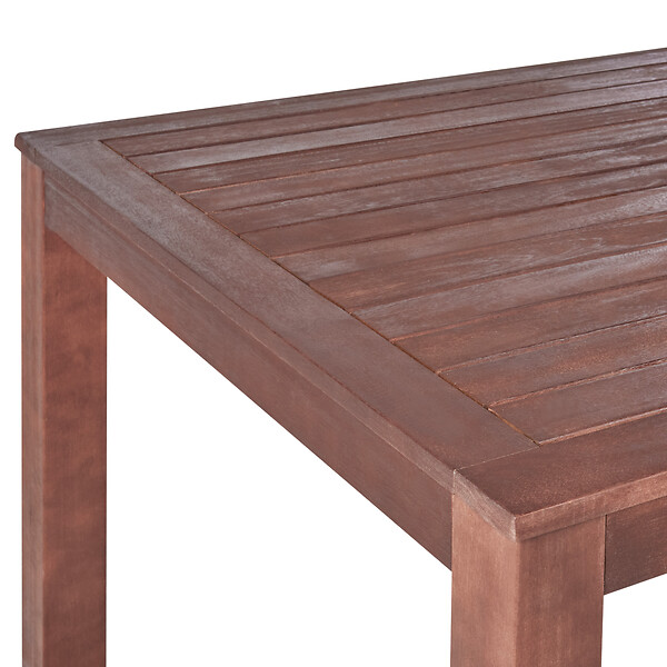 BELIANI - Table de salle à manger de jardin TUSCANIA 180 cm 100 cm Bois d\'eucalyptus Marron foncé - large