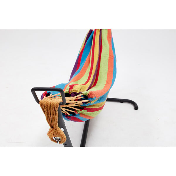 CONCEPT USINE - Hamac sur pied 2,6 m avec toile en polyester multicolore COPACABANA - large