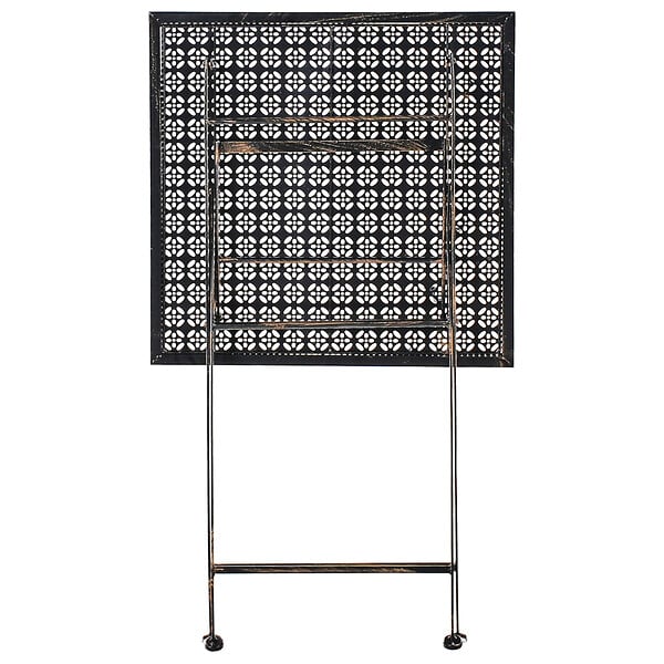 BELIANI - Table de bar de jardin BORMIO 60 cm 60 cm Métal Noir - large
