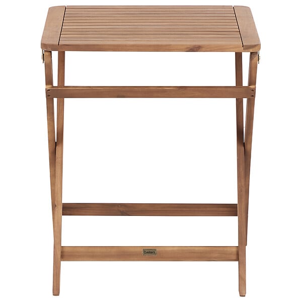 BELIANI - Table d\'appoint pour le jardin PARAGGI Bois d\'acacia certifié Marron Pliant - large