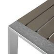 BELIANI - Table basse de jardin SALERNO Métal Gris foncé - vignette