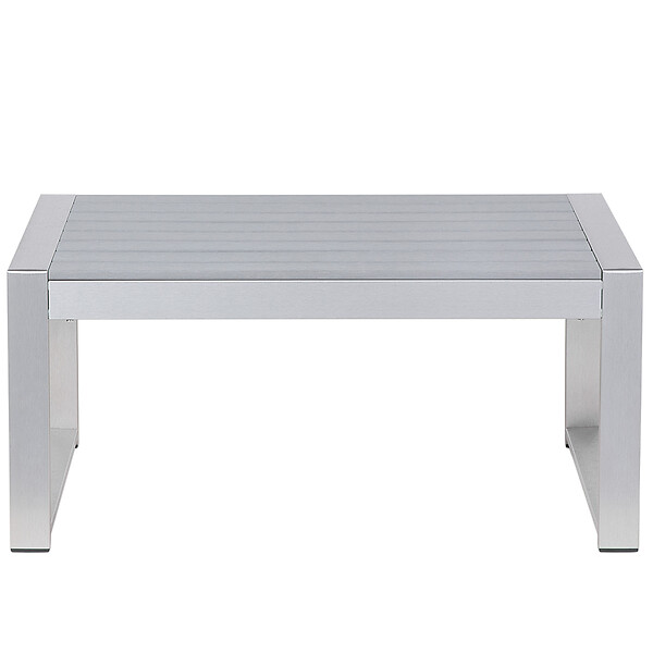 BELIANI - Table basse de jardin SALERNO Métal Gris clair - large