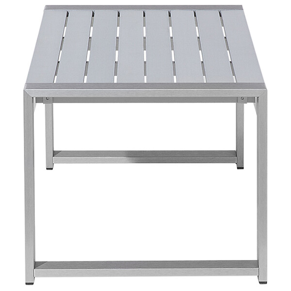BELIANI - Table basse de jardin SALERNO Métal Gris clair - large