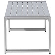 BELIANI - Table basse de jardin SALERNO Métal Gris clair - vignette