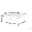 BELIANI - Table basse de jardin TIMOR 90 cm 75 cm Acacia Rouge foncé - vignette