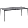 BELIANI - Table de salle à manger de jardin SOVARETO 180 cm 90 cm Effet marbre Marbre noir - vignette