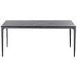 BELIANI - Table de salle à manger de jardin SOVARETO 180 cm 90 cm Effet marbre Marbre noir - vignette