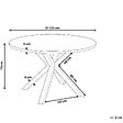 BELIANI - Table de salle à manger de jardin MALETTO 120 cm 120 cm Verre Noir - vignette