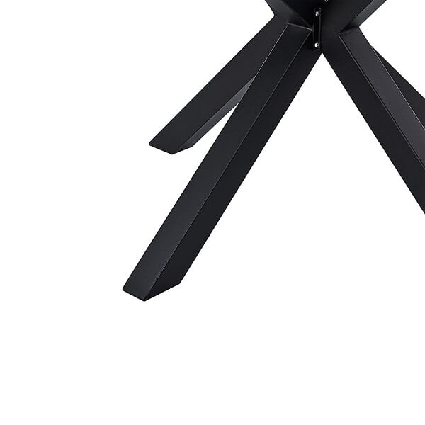 BELIANI - Table de salle à manger de jardin MALETTO 120 cm 120 cm Verre Noir - large