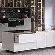 EMUCA - Tiroir extérieur Vertex avec réglages 3D hauteur 93mm, 40kg, profondeur 300mm, Acier, Peint en blanc - vignette