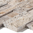 RO'MA NATURE - Pierre de parement Travertin Gris Silver 60x15 cm Brut/Adouci (lot de 0,99 m² soit 11 plaques) - vignette