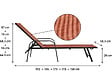 HABITAT ET JARDIN - Lot de 2 bains de soleil en métal avec accoudoirs "Farniente"- Terracotta - vignette