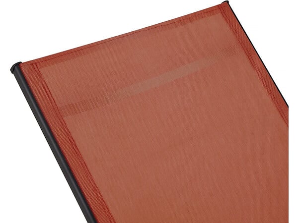 HABITAT ET JARDIN - Lot de 2 bains de soleil en métal avec accoudoirs "Farniente"- Terracotta - large