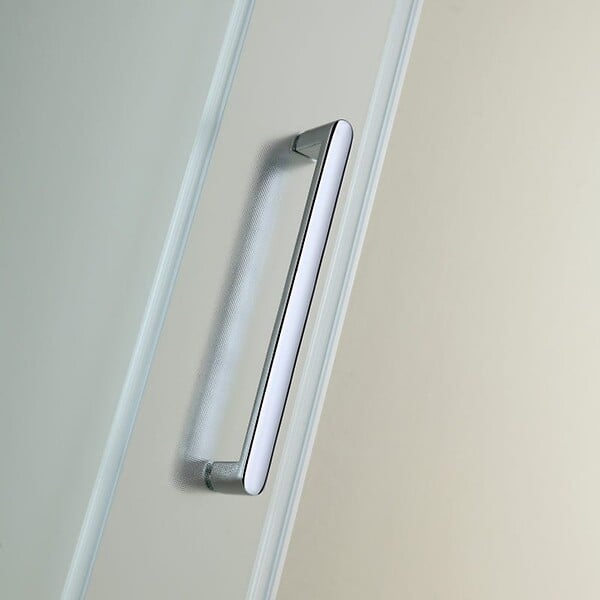 KIAMAMI VALENTINA - Porte De Douche En Niche Avec Paroi Fixe À Gauche Et Verre Satiné 140 Cm | Dream - large