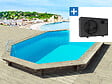 HABITAT ET JARDIN - Piscine bois " Brazilia 145 "  5.86 x 3.86 x 1.44 m + Pompe à chaleur 6 kw/h inverter "PowerLine by Hayward" - Noir - vignette