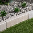 RO'MA NATURE - Bordure de jardin Pierre d'Egypte Beige 50x15x8 cm (lot de 15 bordures soit 7,5 mètres) - vignette