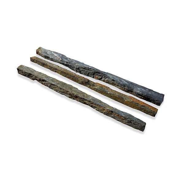 RO'MA NATURE - Bordure de jardin Schiste 150x3-7x3-7 cm (lot de 5 bordures soit 7,5 mètres) - large