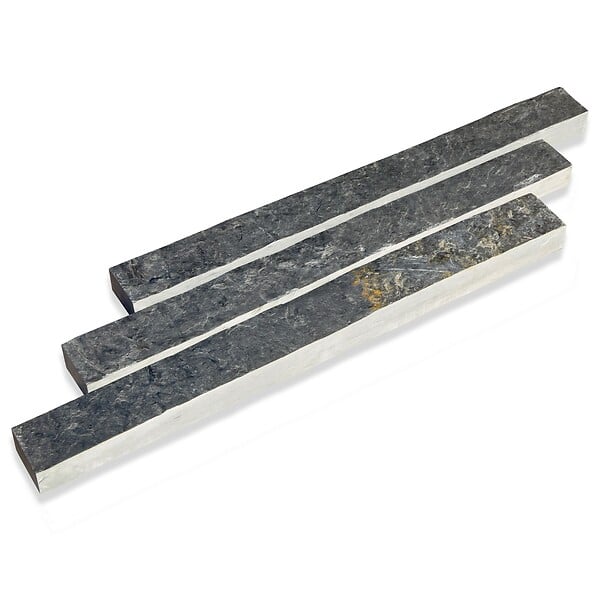 RO'MA NATURE - Bordure de jardin Ardoise Noire 100x10x6 cm (lot de 5 bordures soit 5 mètres) - large