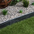 RO'MA NATURE - Bordure de jardin Ardoise Noire 100x10x3 cm (lot de 10 bordures soit 10 mètres) - vignette