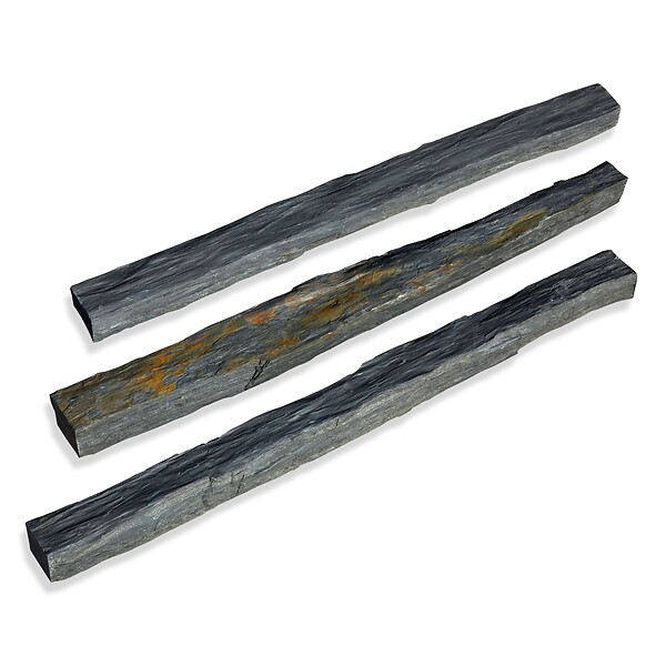 RO'MA NATURE - Bordure de jardin Schiste 100x3-7x3-7 cm (lot de 15 bordures soit 15 mètres) - large