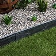 RO'MA NATURE - Bordure de jardin Ardoise Noire 100x10x3 cm (lot de 15 bordures soit 15 mètres) - vignette