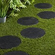 RO'MA NATURE - Pas japonais Rond Ardoise Noire D.40x2-3 cm (à l'unité) - vignette