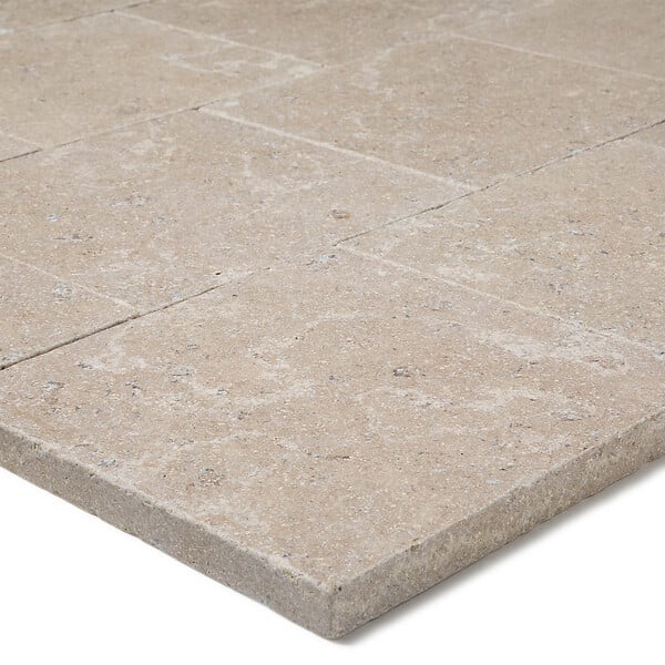 RO'MA NATURE - Pavé Pierre d'Egypte Beige 20x20x2 cm (vendu au m² - 25 pavés/m²) - large