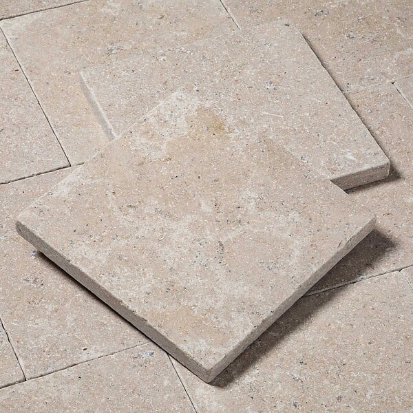 RO'MA NATURE - Pavé Pierre d'Egypte Beige 20x20x2 cm (vendu au m² - 25 pavés/m²) - large