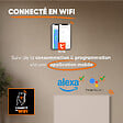 BESTHERM - Radiateur électrique fixe connecté WIFI à inertie sèche céramique 1000W NESSA CONNECT horizontal blanc - vignette