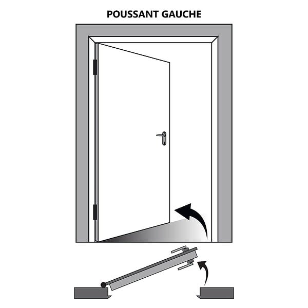 GD MENUISERIES - Bloc porte Décor Chêne Naturel Honey Oak  H204 x L73 cm Côte Tableau P.Gauche - large