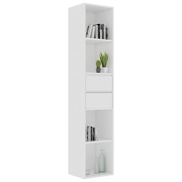 VIDAXL - vidaXL Bibliothèque Blanc 36x30x171 cm Bois d'ingénierie - large