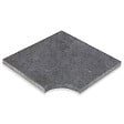 RO'MA NATURE - Margelle angle rentrant Granit Noir 47,5x47,5x3 cm Bord 1/2 Rond (à l'unité) - vignette