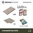 RO'MA NATURE - KIT COMPLET - Margelles pour piscine 4x4m en Travertin Gris (avec colle, joint, hydrofuge ...) - vignette